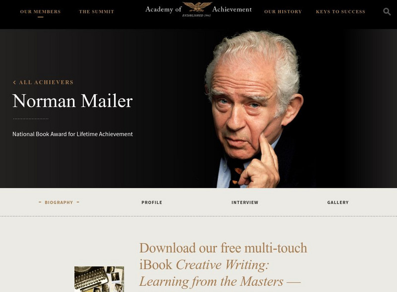 Academy of Achievement: Norman Mailer Website Academy of Achievement: Norman Mailer Website