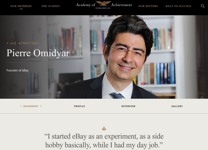 Academy of Achievement: Pierre Omidyar Website Academy of Achievement: Pierre Omidyar Website