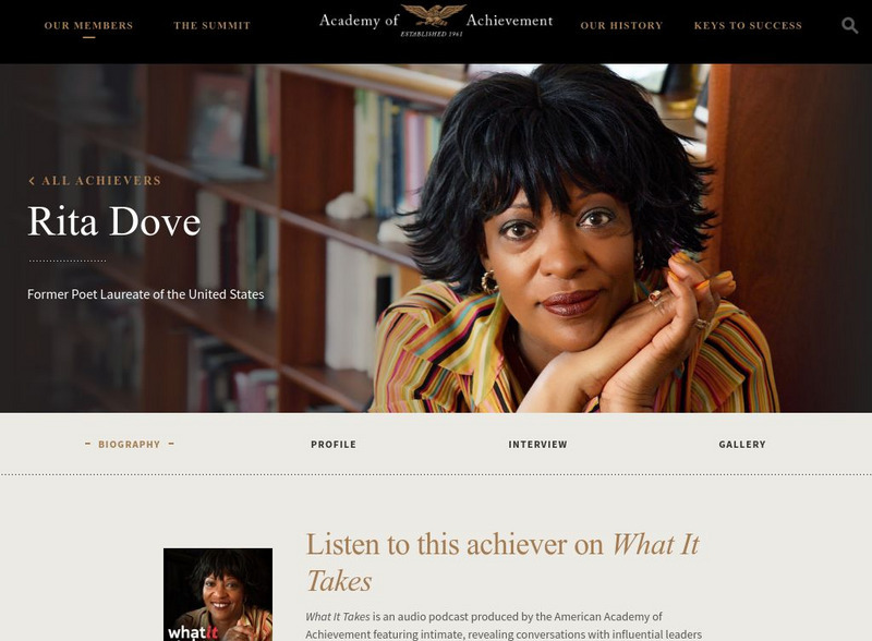 Academy of Achievement: Rita Dove Website Academy of Achievement: Rita Dove Website
