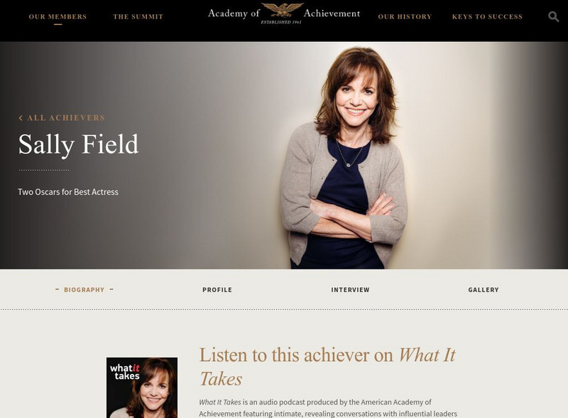 Academy of Achievement: Sally Field Website Academy of Achievement: Sally Field Website