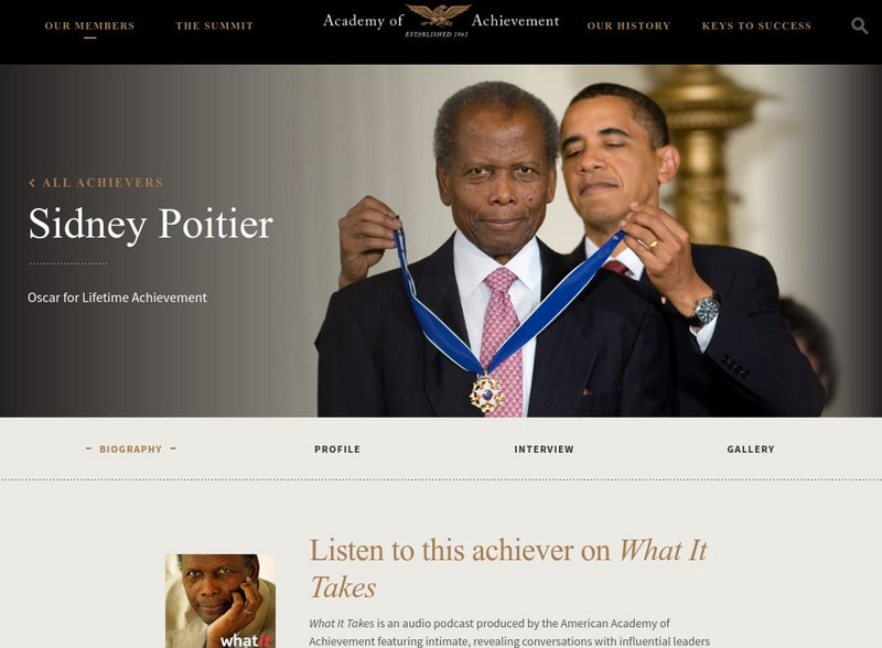 Academy of Achievement: Sidney Poitier Website