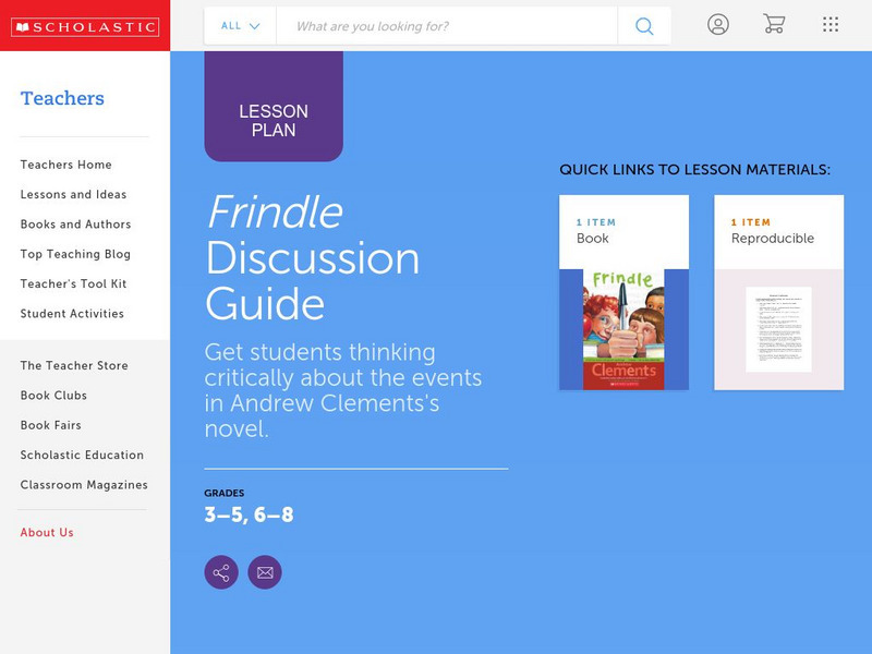 Scholastic: Discussion Guide: Frindle Lesson Plan