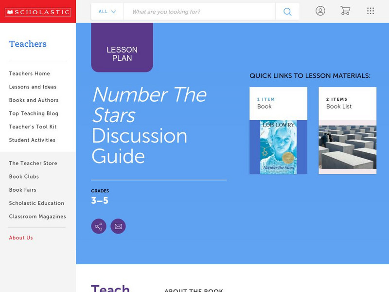 Scholastic: Discussion Guide: Number the Stars Lesson Plan