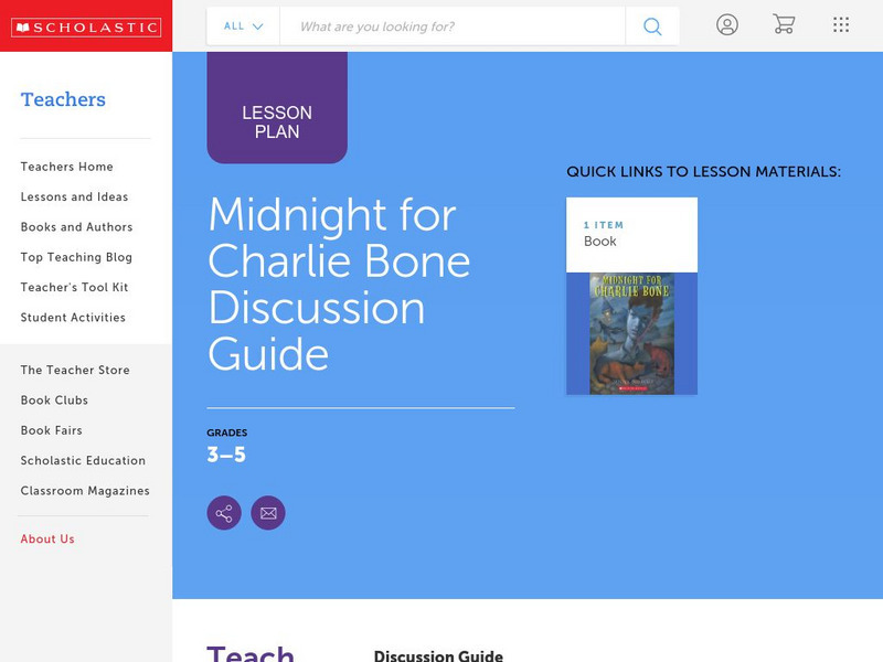 Scholastic: Discussion Guide: Midnight for Charlie Bone Lesson Plan