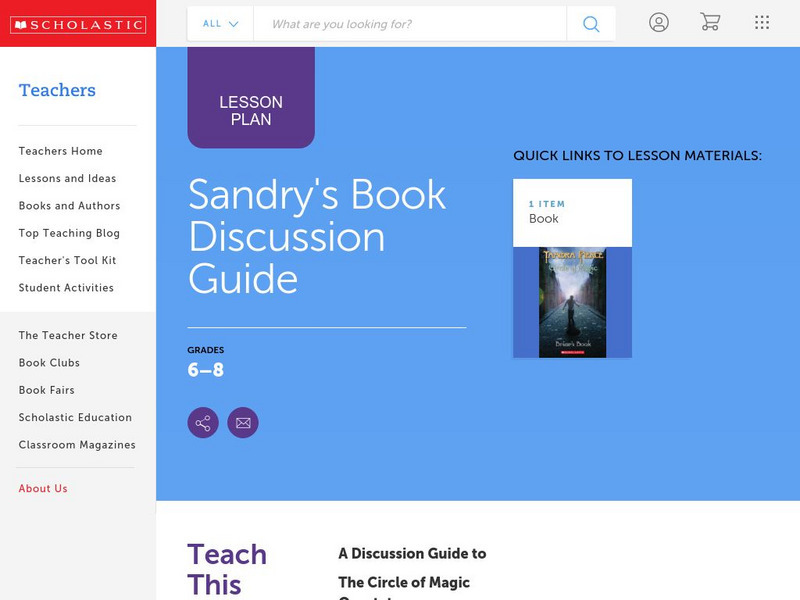 Scholastic: Discussion Guide: Sandry's Book Lesson Plan