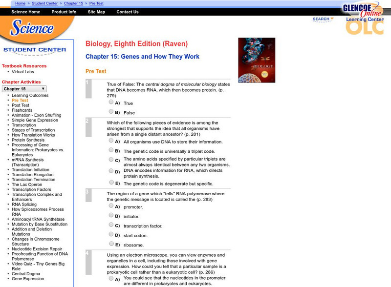 Mc Graw Hill: Genes and How They Work Unknown Type Mc Graw Hill: Genes and How They Work Unknown Type