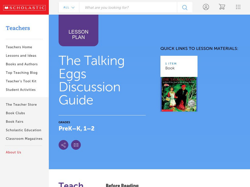Scholastic: Discussion Guide: The Talking Eggs Lesson Plan