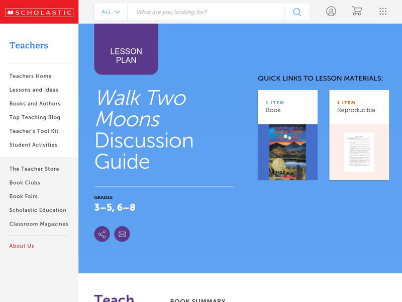 Scholastic: Discussion Guide: Walk Two Moons Lesson Plan