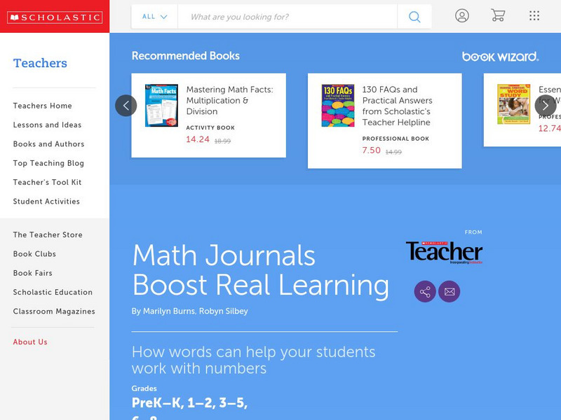 Scholastic: Math Journals Boost Real Learning Website Scholastic: Math Journals Boost Real Learning Website