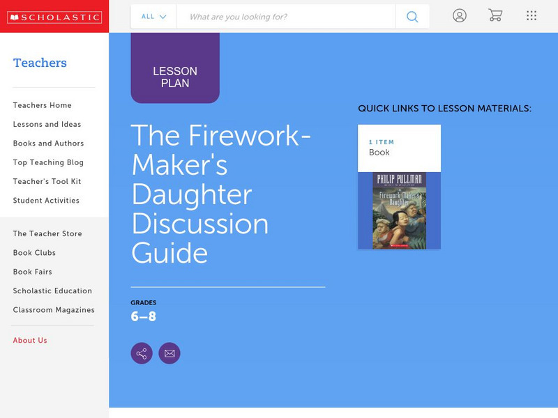 Scholastic: Discussion Guide: The Firework Maker's Daughter Lesson Plan