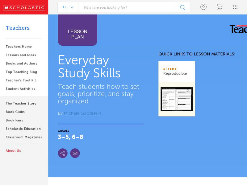 Scholastic Instructor: Everyday Study Skills Lesson Plan Scholastic Instructor: Everyday Study Skills Lesson Plan