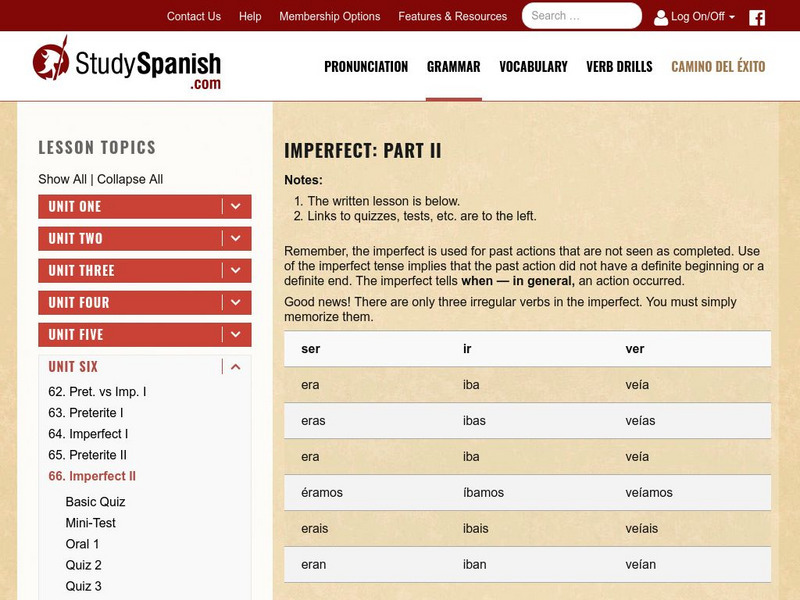 Study Spanish: Imperfect Part Ii Unit Plan Study Spanish: Imperfect Part Ii Unit Plan