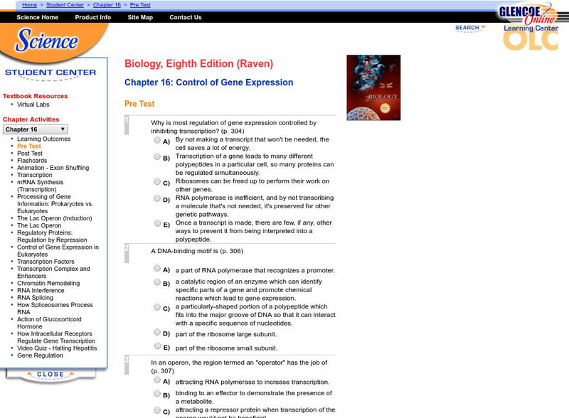 Mc Graw Hill: Gene Expression Unknown Type