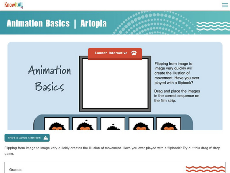 Etv: Artopia: Media Studio: Animation Basics Interactive Etv: Artopia: Media Studio: Animation Basics Interactive