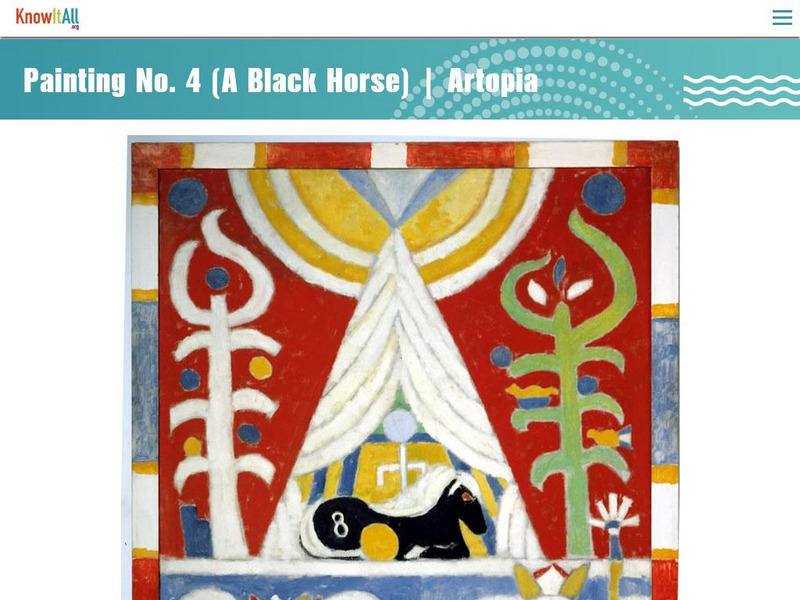 Etv: Artopia: Painting Critic: Painting No. 4 (A Black Horse) by Marsden Hartley Activity Etv: Artopia: Painting Critic: Painting No. 4 (A Black Horse) by Marsden Hartley Activity