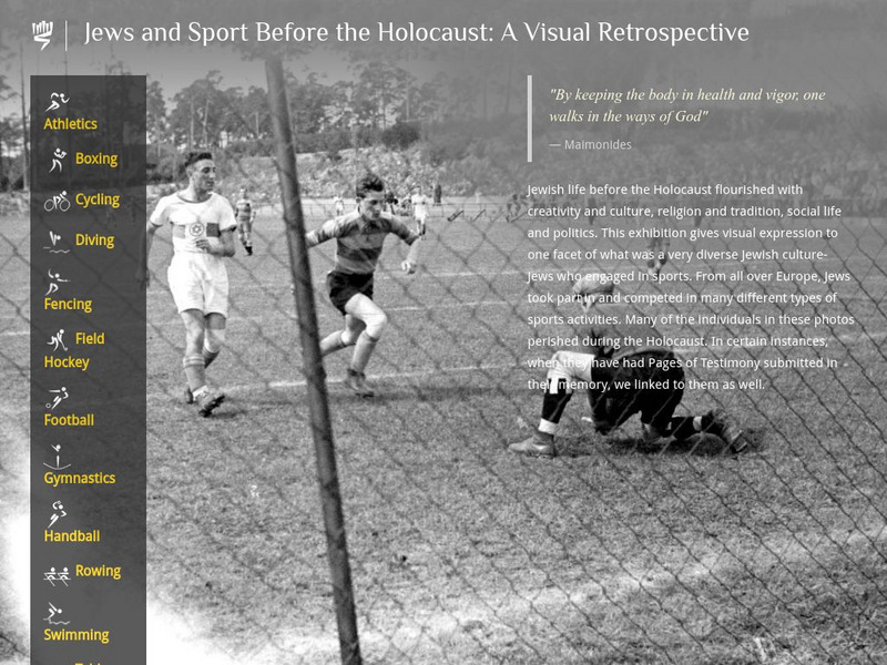 Yad Vashem: Jews and Sport Before the Holocaust: A Visual Retrospective Website Yad Vashem: Jews and Sport Before the Holocaust: A Visual Retrospective Website