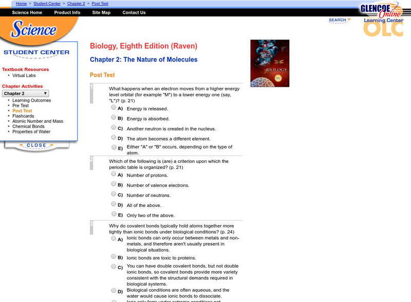 Mc Graw Hill: Nature of Molecules Unknown Type Mc Graw Hill: Nature of Molecules Unknown Type