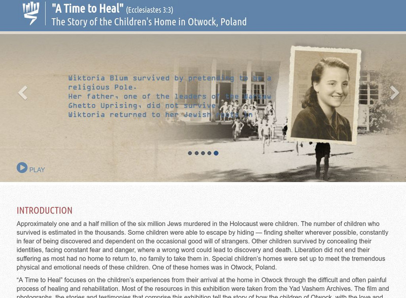 Yad Vashem: A Time to Heal Website Yad Vashem: A Time to Heal Website