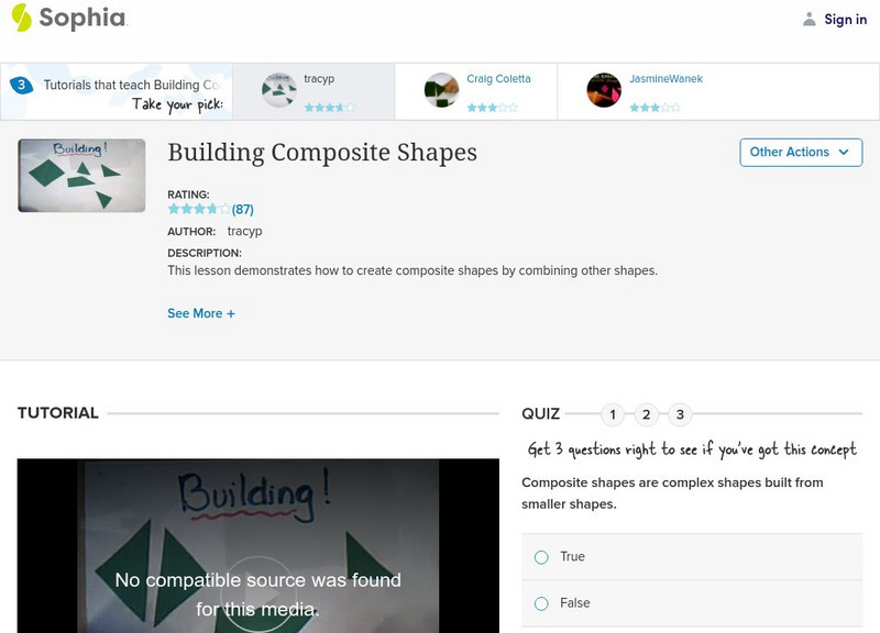 Sophia: Building Composite Shapes: Lesson 1 Instructional Video Sophia: Building Composite Shapes: Lesson 1 Instructional Video