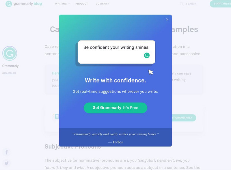 Grammarly Blog: Pronoun Case Handout Grammarly Blog: Pronoun Case Handout