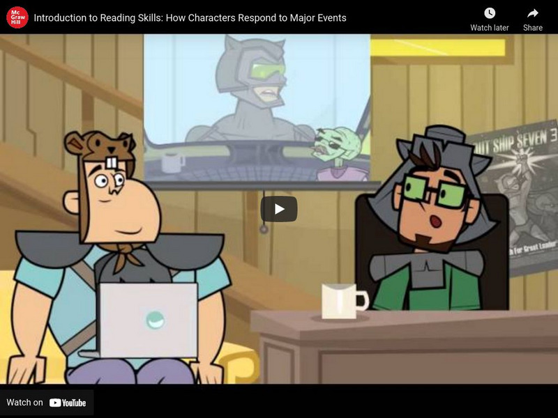 Introduction to Reading Skills: How Characters Respond to Major Events Instructional Video Introduction to Reading Skills: How Characters Respond to Major Events Instructional Video