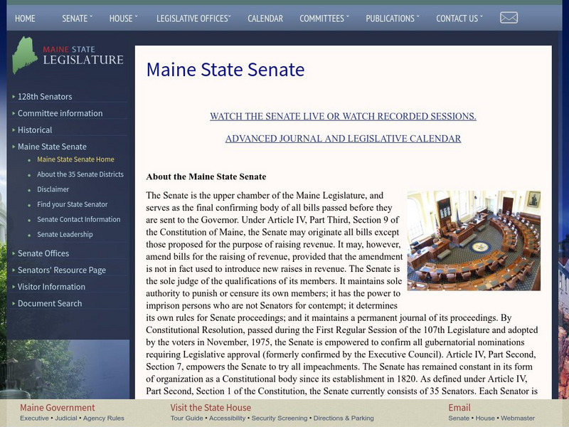 The Maine State Senate Website