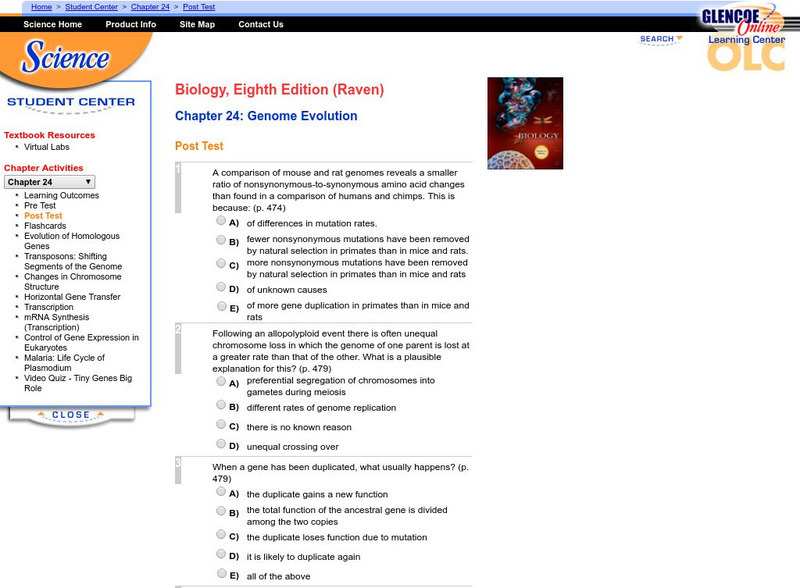 Mc Graw Hill: Genome Evolution Unknown Type Mc Graw Hill: Genome Evolution Unknown Type