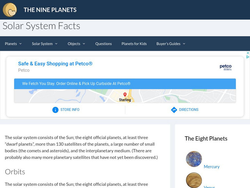 The Nine Planets: An Overview of the Solar System Website The Nine Planets: An Overview of the Solar System Website