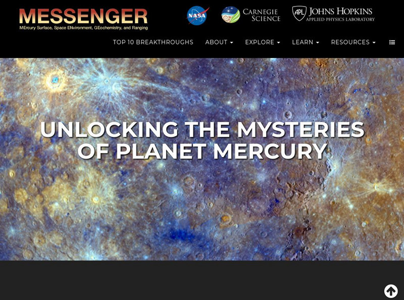 Applied Physics Laboratory: Messenger Home Website Applied Physics Laboratory: Messenger Home Website