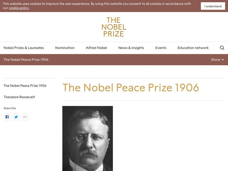 The Nobel Prize: The Nobel Peace Prize 1906 Website The Nobel Prize: The Nobel Peace Prize 1906 Website