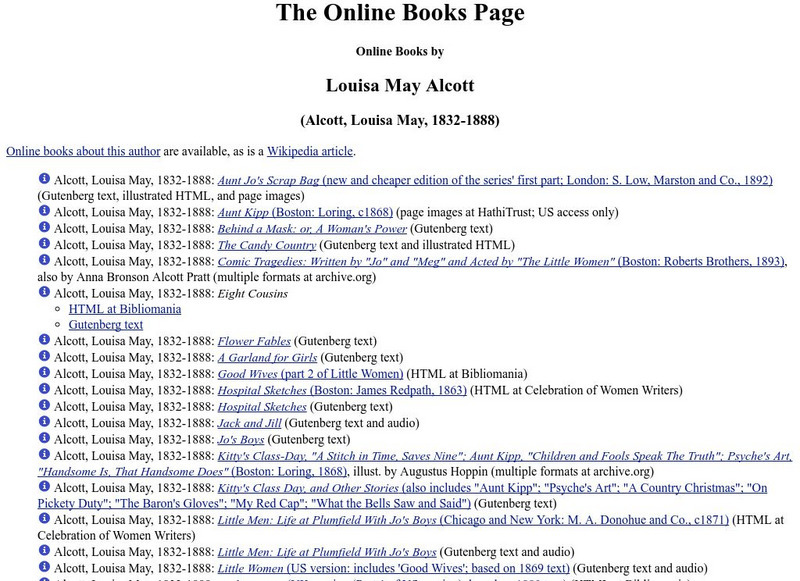 Online Books Page: Online Books by Louisa May Alcott eBook Online Books Page: Online Books by Louisa May Alcott eBook