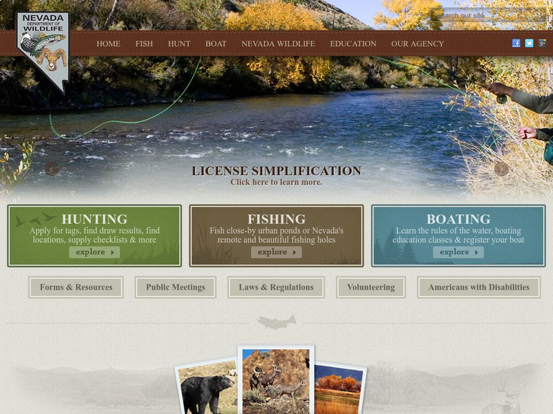 Nevada Department of Wildlife Website Nevada Department of Wildlife Website