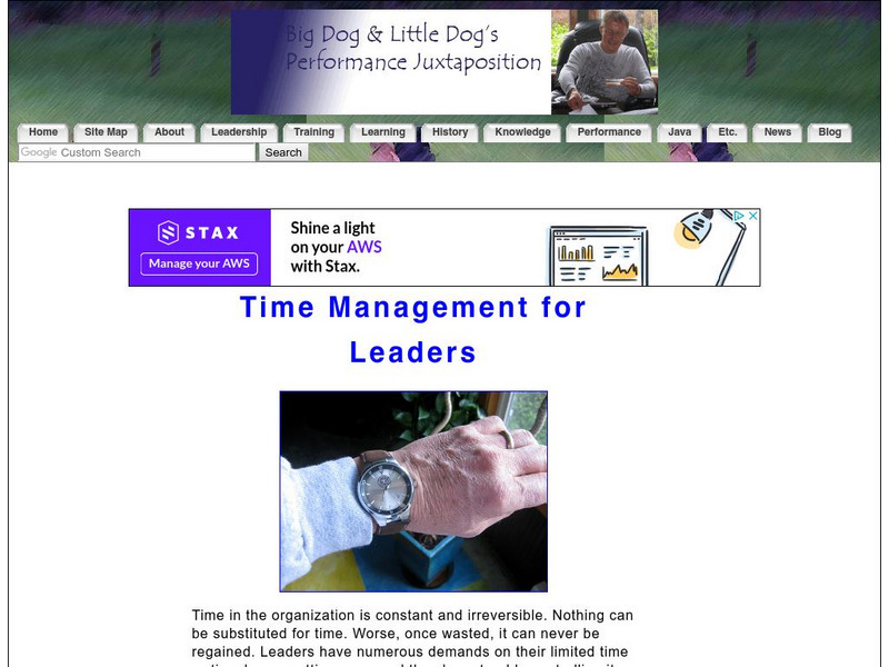Leadership: Time Management Website