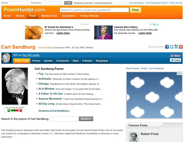 Poem Hunter: Carl Sandburg Unit Plan Poem Hunter: Carl Sandburg Unit Plan