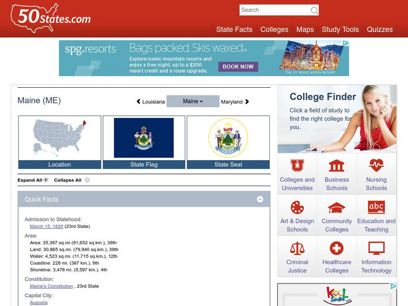 50 States: Maine (Me) Handout 50 States: Maine (Me) Handout