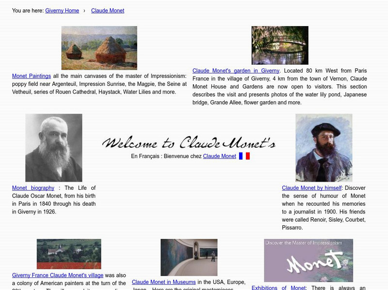 Welcome to Claude Monet's Giverny Website Welcome to Claude Monet's Giverny Website