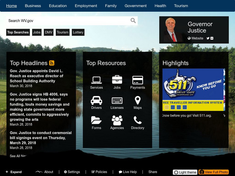 Official Website for the State of West Virginia Website Official Website for the State of West Virginia Website
