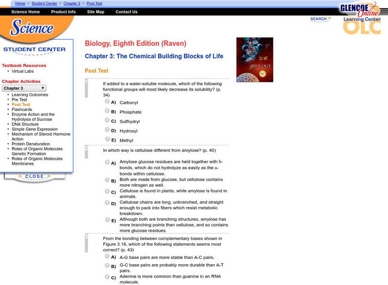 Mc Graw Hill:the Chemical Building Blocks of Life Unit Plan Mc Graw Hill:the Chemical Building Blocks of Life Unit Plan