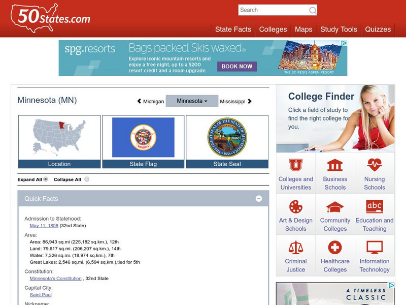 50 States: Minnesota (Mn) Handout