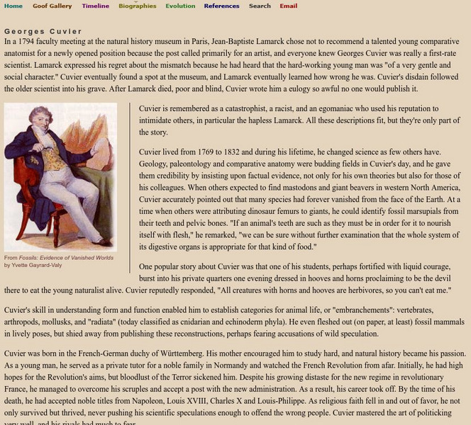 Strange Science/george Cuvier Website Strange Science/george Cuvier Website