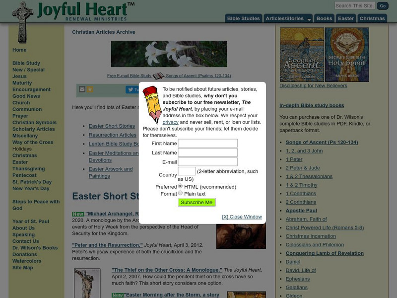 Joyful Heart Ministries: Easter Website Joyful Heart Ministries: Easter Website