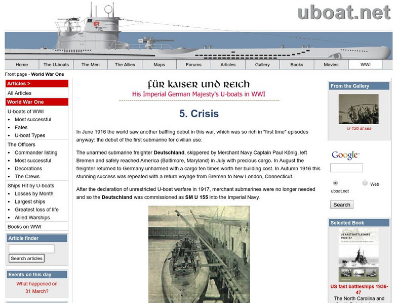 Uboat.net: Imperial German Majesty's Uboats in Wwi Website Uboat.net: Imperial German Majesty's Uboats in Wwi Website