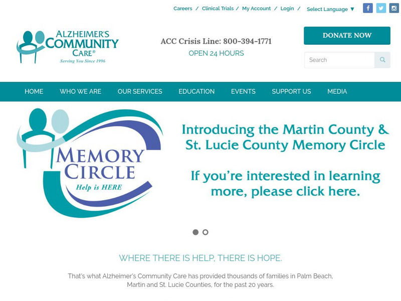 Alzheimer's Community Care Association Website Alzheimer's Community Care Association Website