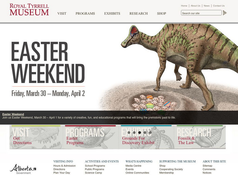 The Royal Tyrrell Muesum Website The Royal Tyrrell Muesum Website