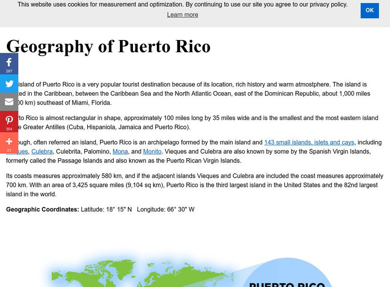 Welcome to Puerto Rico: Geography Handout Welcome to Puerto Rico: Geography Handout