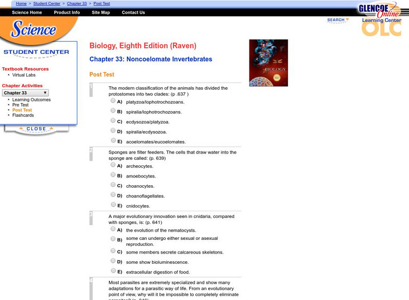 Mc Graw Hill: Noncoelomate Invertebrates Unknown Type Mc Graw Hill: Noncoelomate Invertebrates Unknown Type