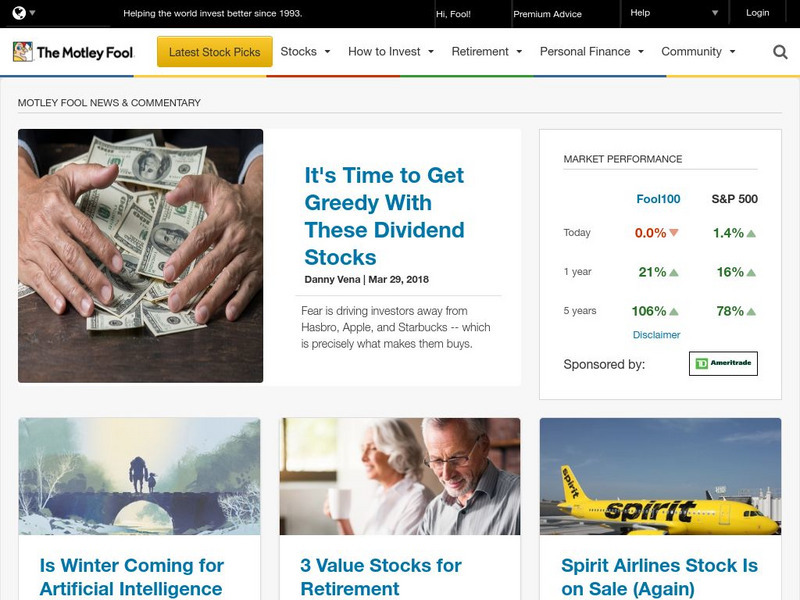 The Motley Fool: To Educate, Amuse & Enrich Website The Motley Fool: To Educate, Amuse & Enrich Website