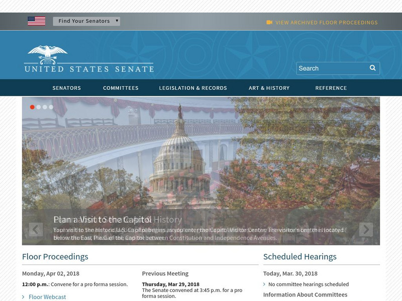 The United States Senate Website The United States Senate Website