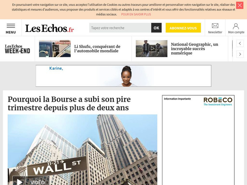 Les Echos: Le Web De L'economie Website