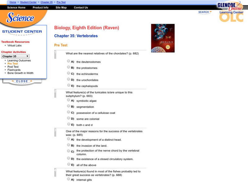 Mc Graw Hill: Vertebrates Unknown Type